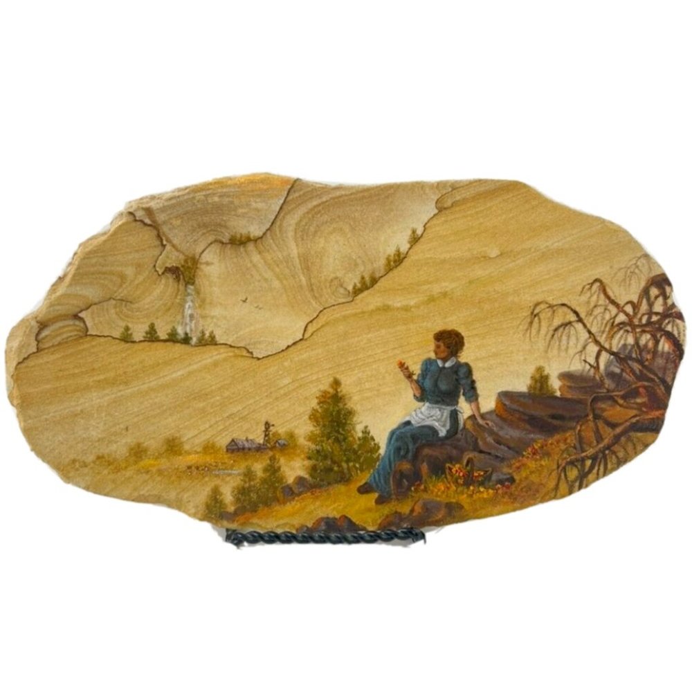 Southwest Hand Painted Sierra Sandstone Painting Arizona  Artist Jackie Bond Art